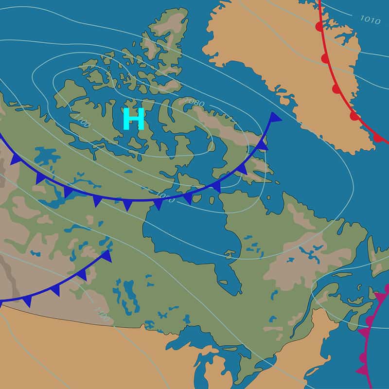 A cold weather front is defined as the changeover region where a cold air mass is replacing a warmer air mass.